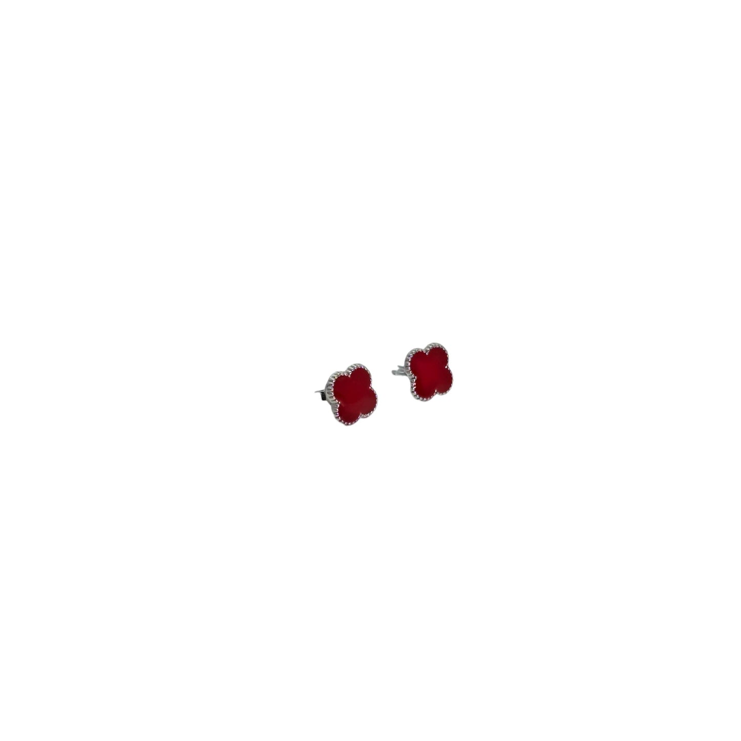 Aretes Van Cleef (4 negros, 4 blancos, 1 rojo)