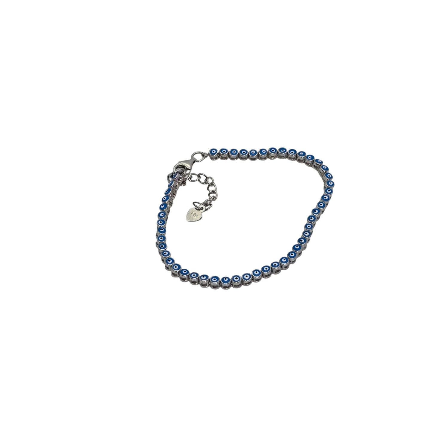 Pulsera de Plata con Ojitos de Protección