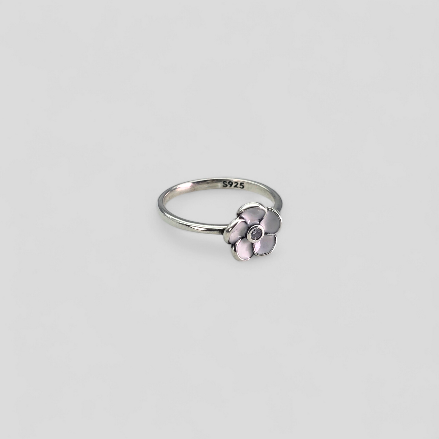 Anillo Flor Blanca Talla 7