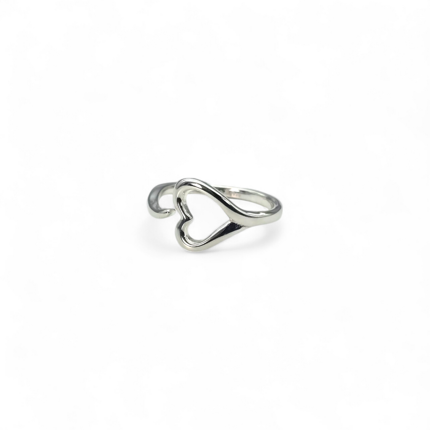 Anillo Dupe Tiffany Open Heart en plata fina (T6 y T8)